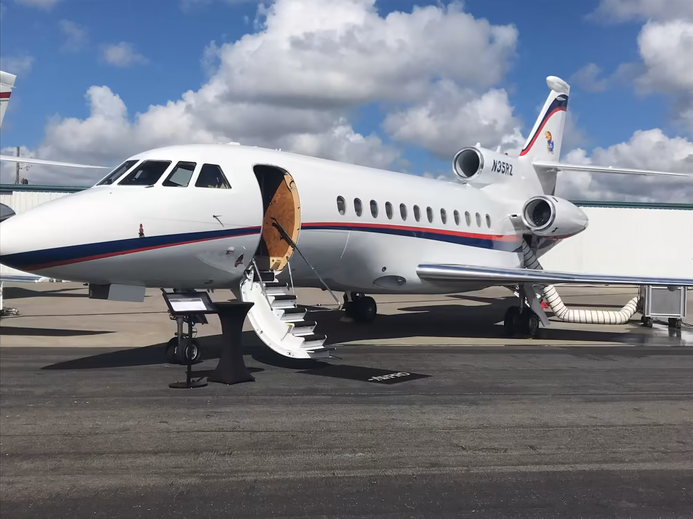 Business jet on the ramp